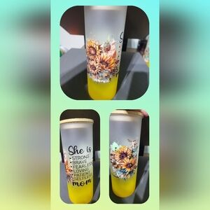 Frosted glass tumbler